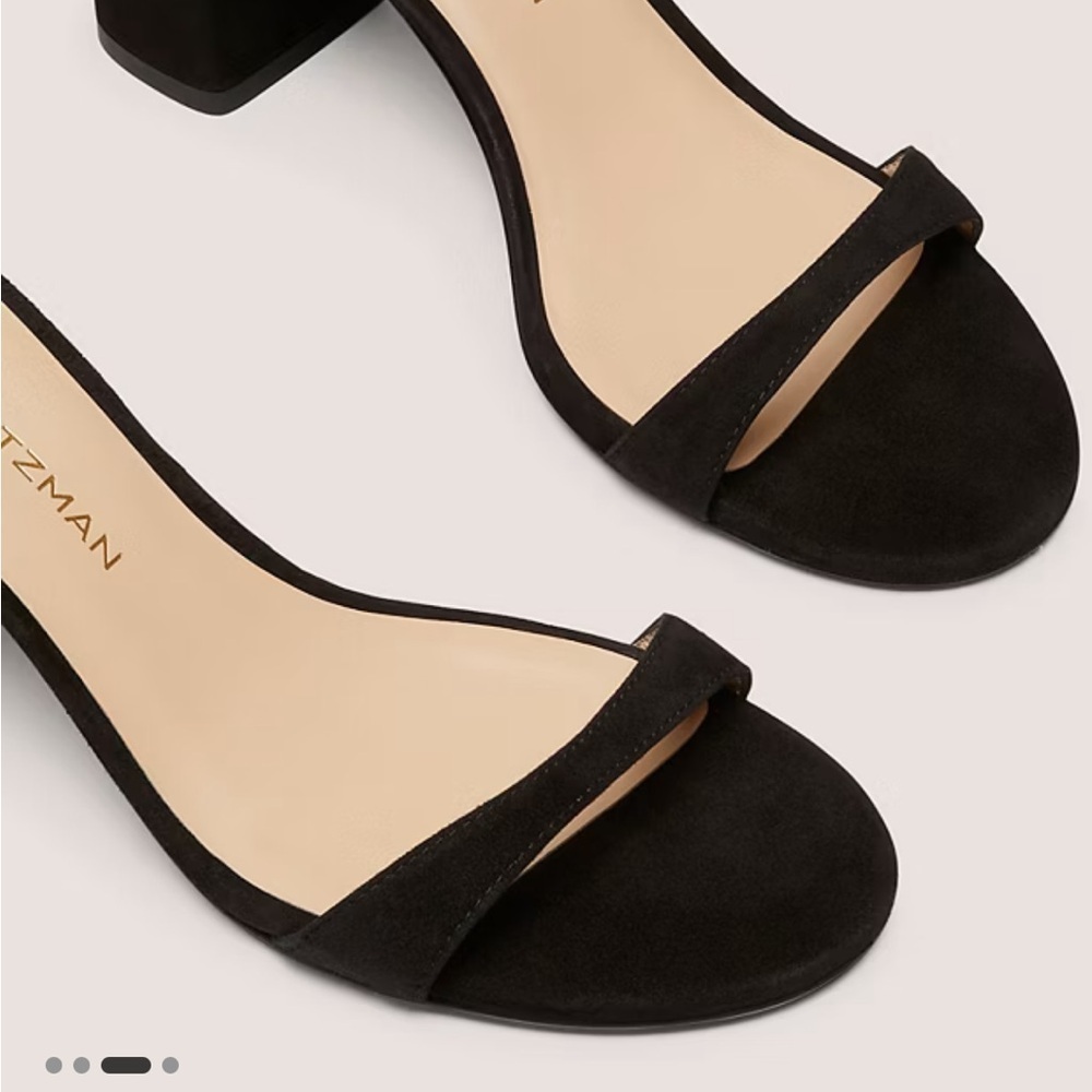 Stuart Weitzman black suede heels size 8 - Picture 3 of 12
